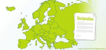 Banner picture with a European map in ESSI colours and with a generic declaration icon.